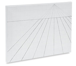 Artist Grid Canvas - Angled view of canvas with sketch showing perspective