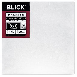 Blick Premier Heavyweight Stretched Cotton Canvas - 8" x 8", 1-3/8" Profile