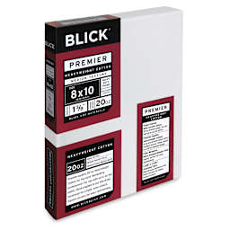 Blick Premier Heavyweight Stretched Cotton Canvas - 8" x 10", 1-3/8" Profile side view