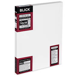 Blick Premier Heavyweight Stretched Cotton Canvas - 14" x 18", 1-3/8" Profile side view