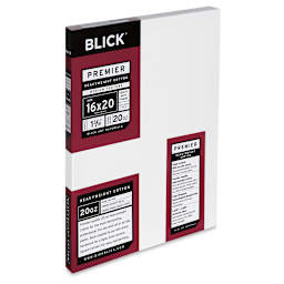 Blick Premier Heavyweight Stretched Cotton Canvas - 16" x 20", 1-3/8" Profile side view