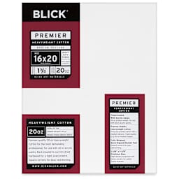 Blick Premier Heavyweight Stretched Cotton Canvas - 16" x 20", 1-3/8" Profile