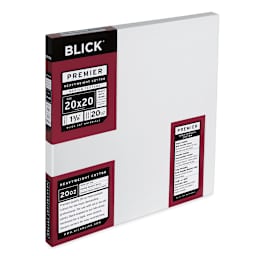Blick Premier Heavyweight Stretched Cotton Canvas - 20" x 20", 1-3/8" Profile side view