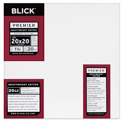 Blick Premier Heavyweight Stretched Cotton Canvas - 20" x 20", 1-3/8" Profile