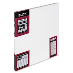 Blick Premier Heavyweight Stretched Cotton Canvas - 24" x 24", 1-3/8" Profile side view