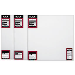 Blick Premier Heavyweight Stretched Cotton Canvas - 48" x 48", 1-3/8" Profile, Pkg of 3