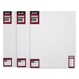 Blick Premier Heavyweight Stretched Cotton Canvas - 48" x 60", 1-3/8" Profile, Pkg of 3