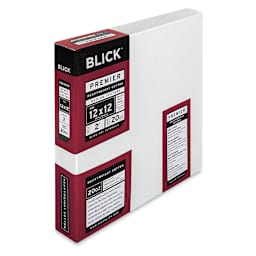 Blick Premier Heavyweight Stretched Cotton Canvas - 12" x 12", 2" Profile side view