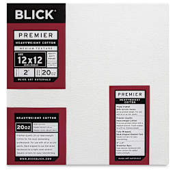 Blick Premier Heavyweight Stretched Cotton Canvas - 12" x 12", 2" Profile