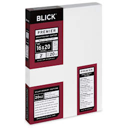 Blick Premier Heavyweight Stretched Cotton Canvas - 16" x 20", 2" Profile  side view