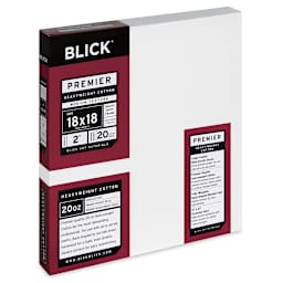 Blick Premier Heavyweight Stretched Cotton Canvas - 18" x 18", 2" Profile side view