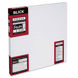 Blick Premier Heavyweight Stretched Cotton Canvas - 24" x 24", 2" Profile side view