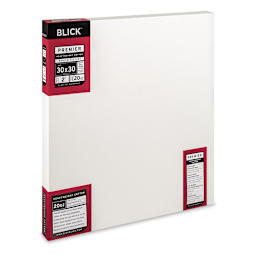 Blick Premier Heavyweight Stretched Cotton Canvas - 30" x 30", 2" Profile side view