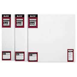 Blick Premier Heavyweight Stretched Cotton Canvas - 48" x 48", 2" Profile, Pkg of 3