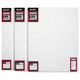Blick Premier Heavyweight Stretched Cotton Canvas - 48" x 60", 2" Profile, Pkg of 3