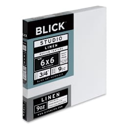 Blick Studio Linen Stretched Canvas - 6" x 6", Traditional 3/4" Profile (side view)