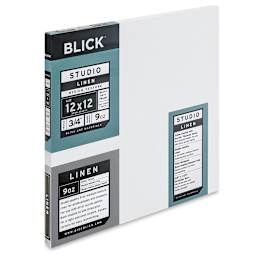 Blick Studio Linen Stretched Canvas - 12" x 12", Traditional 3/4" Profile (side view)