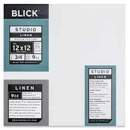 Blick Studio Linen Stretched Canvas - 12" x 12", Traditional 3/4" Profile