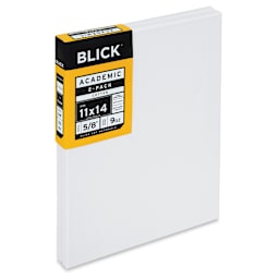 Blick Academic Cotton Stretched Canvas Pack - 11" x 14", Pkg of 2 side view
