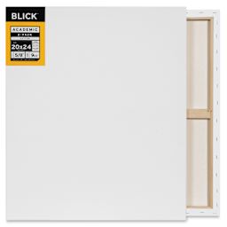Blick Academic Cotton Stretched Canvas Pack - 20" x 24", Pkg of 2 front and back