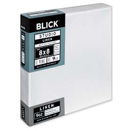 Blick Studio Linen Stretched Canvas - 8" x 8", Gallery 1-1/2" Profile (side view)
