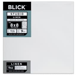 Blick Studio Linen Stretched Canvas - 8" x 8", Gallery 1-1/2" Profile
