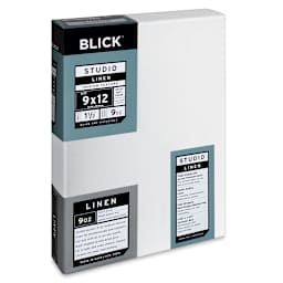 Blick Studio Linen Stretched Canvas - 9" x 12", Gallery 1-1/2" Profile (side view)