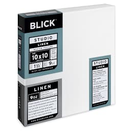 Blick Studio Linen Stretched Canvas - 10" x 10", Gallery 1-1/2" Profile (side view)