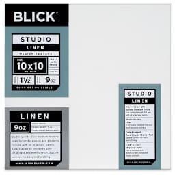 Blick Studio Linen Stretched Canvas - 10" x 10", Gallery 1-1/2" Profile