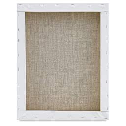 Blick Studio Linen Stretched Canvas - Back of 1-1/2" Profile canvas showing back stapling