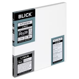 Blick Studio Linen Stretched Canvas - 20" x 20", Gallery 1-1/2" Profile (side view)