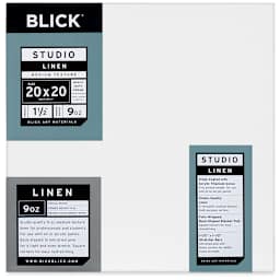Blick Studio Linen Stretched Canvas - 20" x 20", Gallery 1-1/2" Profile