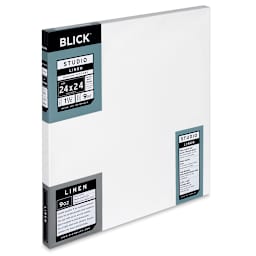Blick Studio Linen Stretched Canvas - 24" x 24", Gallery 1-1/2" Profile (side view)