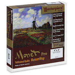 Masterpiece Monet Pro Sausalito Cotton Canvas - 4" x 4", Acrylic-Primed
