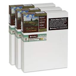 Masterpiece Monet Pro Sausalito Cotton Canvas - Value Pack Set of 3, 8" x 10"