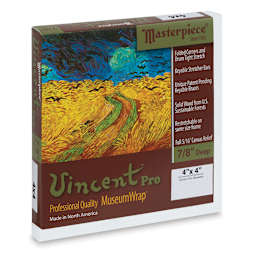 Masterpiece Vincent Pro Sausalito Cotton Canvas - 4" x 4", Acrylic Primed