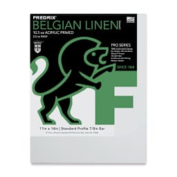 Fredrix Pro Series Traditional Profile Belgian Linen Canvas - 11" x 14", Acrylic Primed
