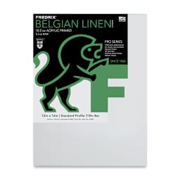 Fredrix Pro Series Traditional Profile Belgian Linen Canvas - 12" x 16", Acrylic Primed