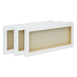 Blick Studio Stretched Cotton Canvas - Museum Profile, 12" x 24", Pkg of 3 (back)