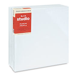 Blick Studio Stretched Cotton Canvas - Museum Profile, 20" x 20", Pkg of 3 (side view)