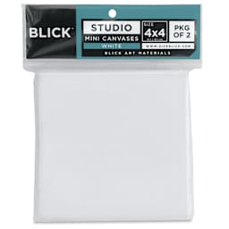 Blick Studio Mini Cotton Canvas - 4" x 4", White, Pkg of 2