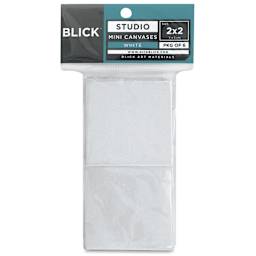 Blick Studio Mini Cotton Canvas - 2" x 2", White, Pkg of 6, in packaging