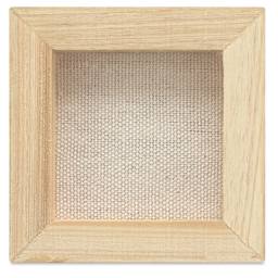 Blick Studio Mini Cotton Canvas - 2" x 2", White, Pkg of 6, back of canvas