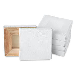 Blick Studio Mini Cotton Canvas - 2'' x 2'', White, Pkg of 6
