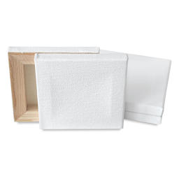 Blick Studio Mini Cotton Canvas - 3'' x 3'', White, Pkg of 4
