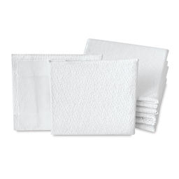 Blick Mini Canvas Panel - 8 2'' x 2'' White panels shown stacked and upright