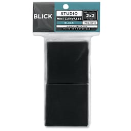 Blick Studio Mini Cotton Canvas - 2" x 2", Black, Pkg of 6, in packaging