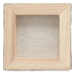 Blick Studio Mini Cotton Canvas - 3'' x 3'', Black, Pkg of 4 (Back of canvas)