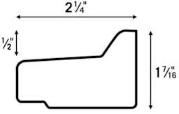 Fredrix Heavy Duty Pine Stretcher Bars - Diagram showing profile dimensions
