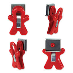 The Pencil Grip Magnet Man Magnetic Clip all four sides of Magnet Man